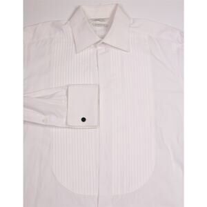 Suitsupply Tuxedo White Formal Egyptian Cotton Dress Shirt Bib (41) 16-36/37